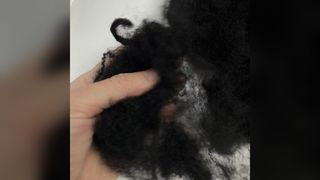 검정색 재활용 난연 폴리에스테르섬유 12D×64mm