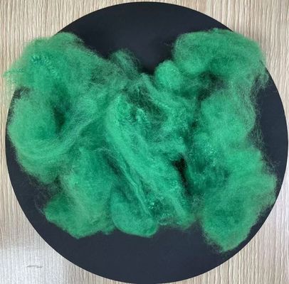 좋은 가격 재활용 폴리에스테르 스테이플 파이버 8D 65mm Deep Emerald Green 온라인으로