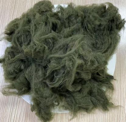 좋은 가격 해초 그린 톤 염색 폴리에스터 섬유 1.5D 38mm 온라인으로