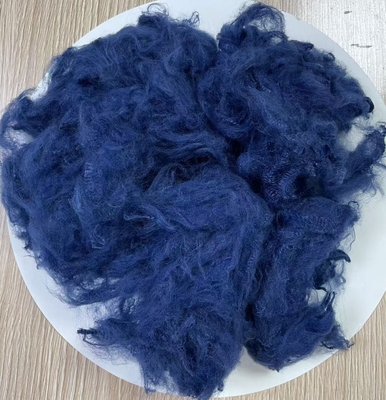 좋은 가격 재활용 폴리에스터 스테이플 파이버 1.5D 38mm 사파이어 블루 온라인으로