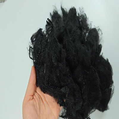 좋은 가격 재활용된 검은색 PP 섬유 3D*76mm 비조직용 폴리프로필렌 스테이플 섬유 온라인으로