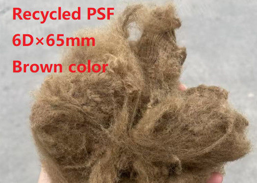 좋은 가격 6D × 65mm 폴리에스터 스테이플 섬유 100% 폴리에스터 칩 원료 폴리에스터 스테이플 섬유 좋은 충격 저항과 원형 온라인으로