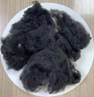 좋은 가격 재활용 폴리에스터 스테이플 파이버 6D 65mm 어두운 회색 온라인으로