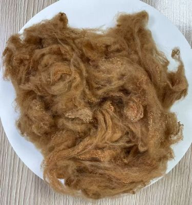 좋은 가격 재활용 폴리에스터 스테이플 파이버 2.5D 51mm 노란색 낙타 온라인으로