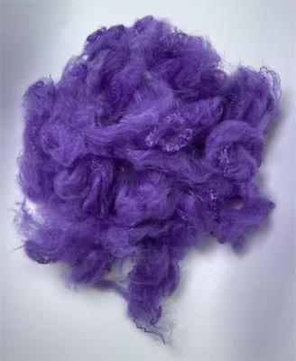 좋은 가격 Recycled Polyester Staple Fiber 2.5D 51mm Deep Purple with 0.2% Oil Content and 0.7-15dtex Fiber Fineness 온라인으로