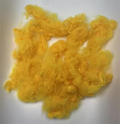 좋은 가격 Golden Yellow Highly Durable UV Protection Recycled Polyester Staple Fiber 2.5D 51mm for Versatile Applications 온라인으로
