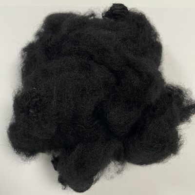 좋은 가격 12D×64mm 블랙 재활용 난연 섬유 고품질 원료 홈 텍스타일, 자동차 내장재 온라인으로